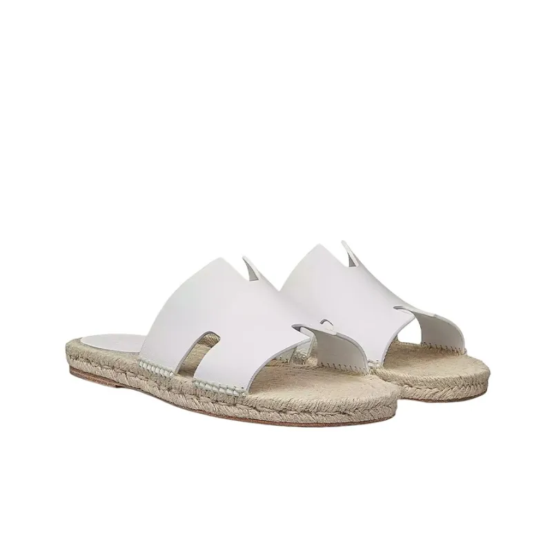 HERMES Antigua Odor Resistant Slide Slippers Men's White-1