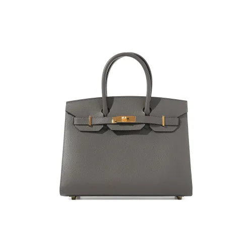 HERMES Birkin Epsom Leather Birkin Bag Handbags 30 Women's 0L Grismeyer Cumulonimbus Gray