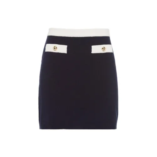 MIU MIU Casual Short Skirts Women's Navy Blue