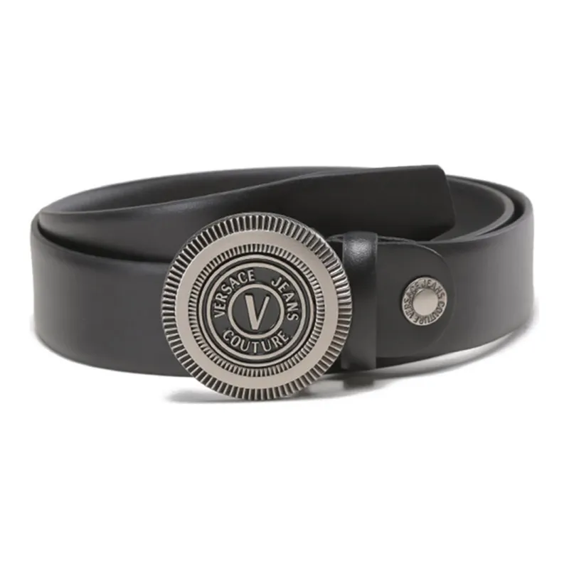 VERSACE JEANS COUTURE Leather Belts Men Black-0