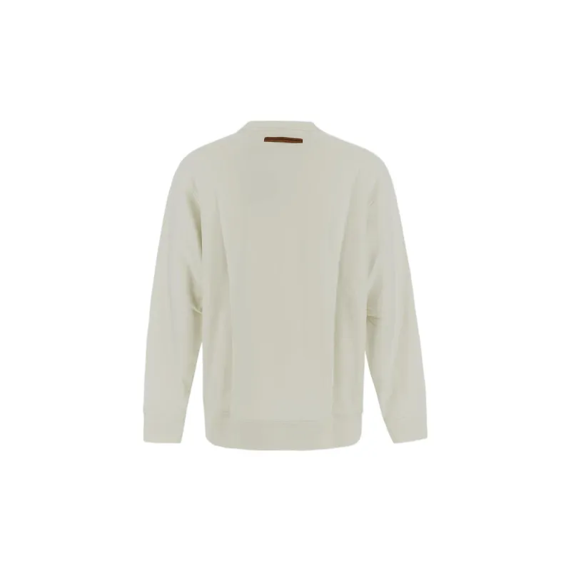Ermenegildo Zegna Logo Printed Crewneck Jumper-1