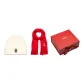 White+Candy Canes Embroidery Red Scarf Box