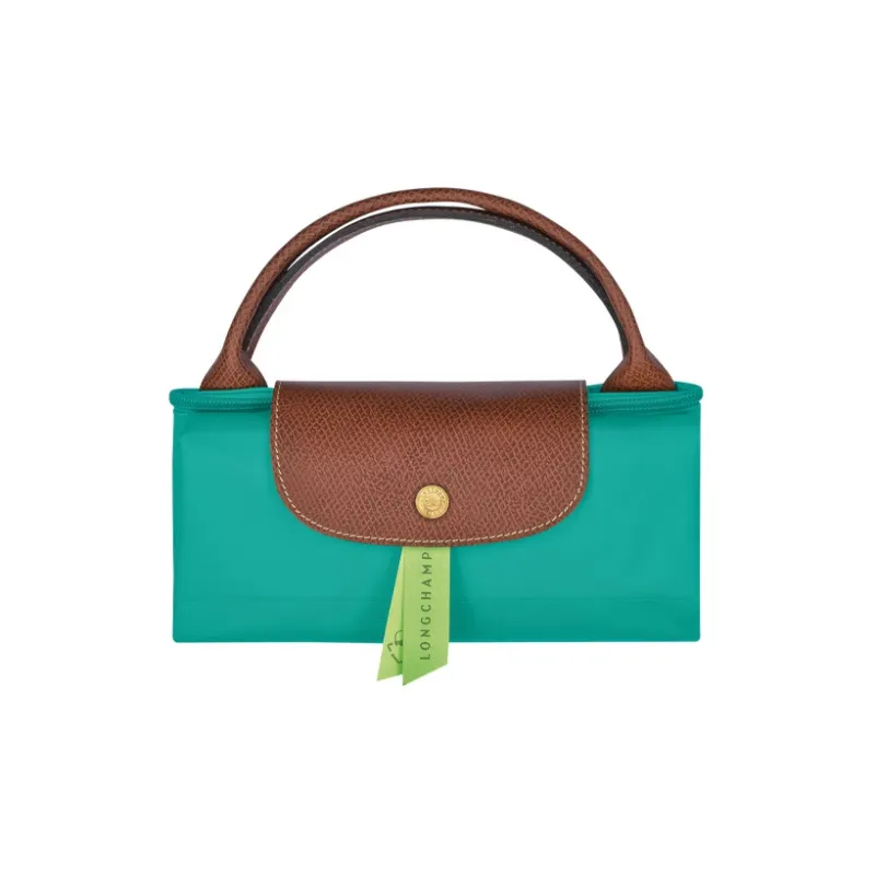 LONGCHAMP Canvas With Leather Trim Canvas Bag, Travel Bag, Handbag Large Size Women's Blue-3