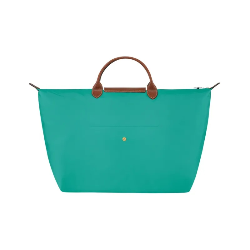LONGCHAMP Canvas With Leather Trim Canvas Bag, Travel Bag, Handbag Large Size Women's Blue-2