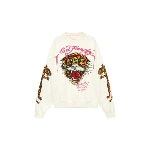 Ed Hardy Sweatshirt Men Ivory White E1ODM273