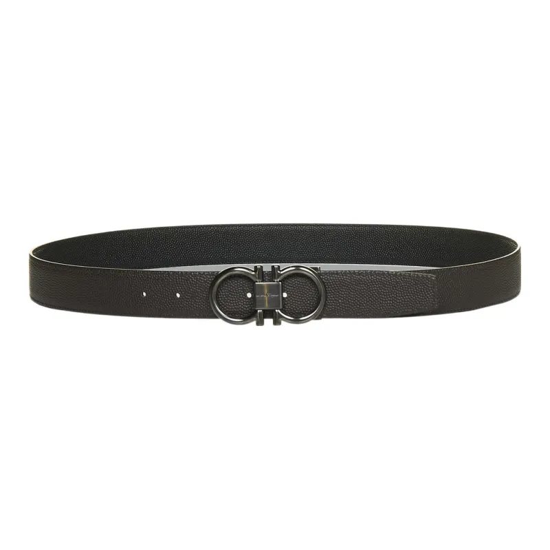FERRAGAMO Double Sided Casual Minimalist Style Fashion Smooth Buckle Men's Width 3.5cm-1