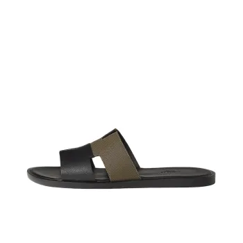 HERMES Izmir Slide Slippers Men's Black Brown