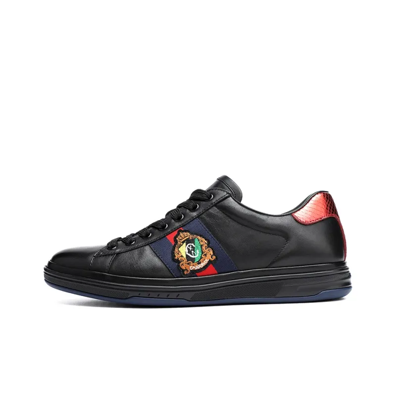 CHARRIOL Skateboard Shoes Men Low-Top Black-0