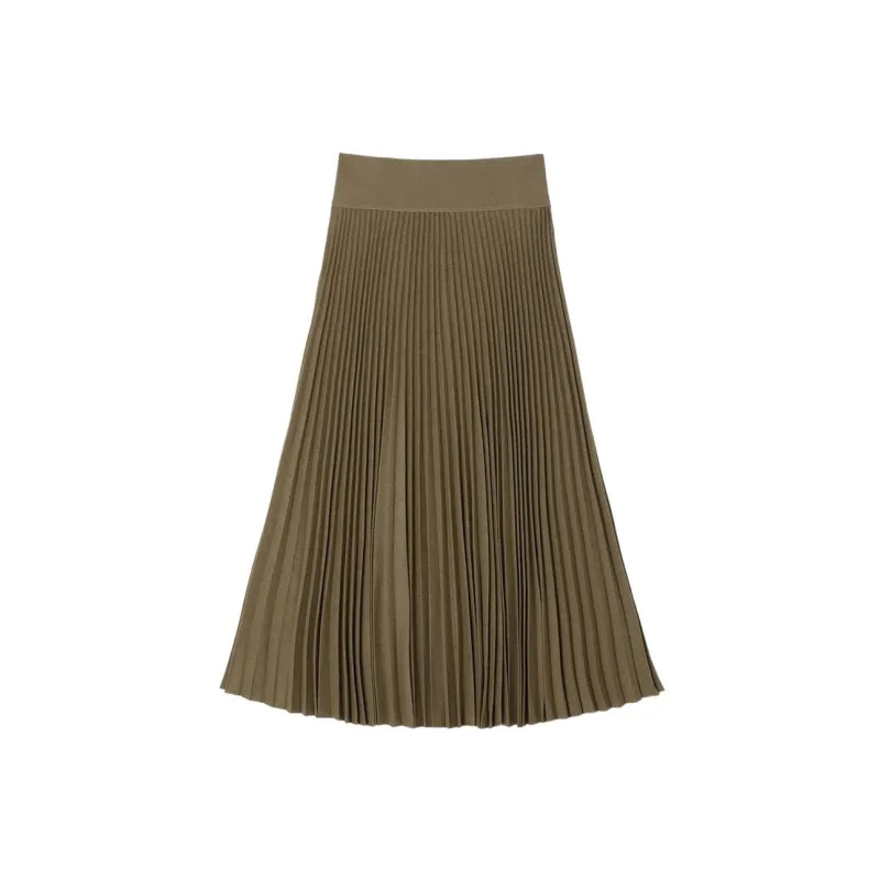 THEORY Casual Long Skirts Women's Camel-1