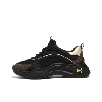 MICHAEL KORS KORS Dara Wear Resistant Low Top Sports Casual Shoes Women's Black Gold