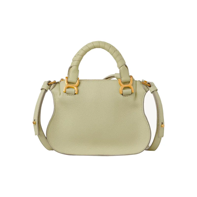 Chloe Marcie Grained Calfskin Shoulder Bag, Crossbody Bag, Handbag Mini Women's Green-3