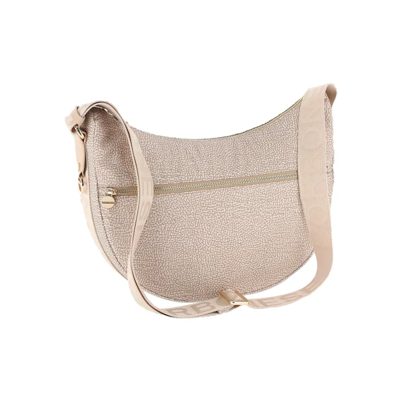 BORBONESE Zipped Medium Shoulder Bag-1