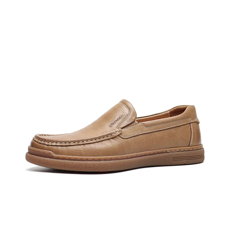 C°BANNER Dress Shoes Men Low-Top Yellow Brown-2