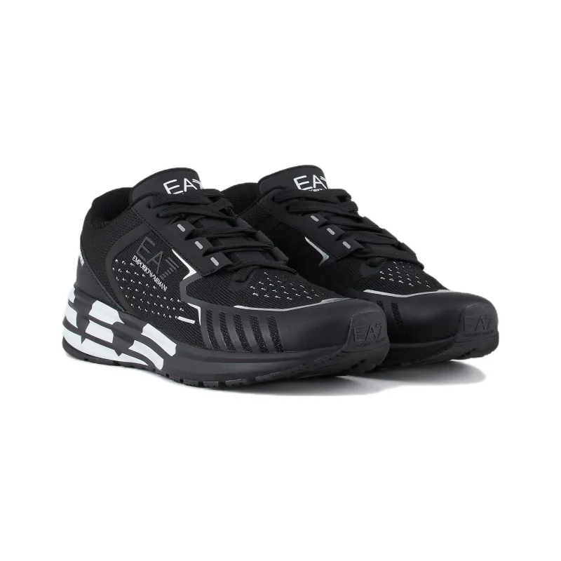 EMPORIO ARMANI EA7 Low-Top Sports Casual Shoes Unisex Black White-2