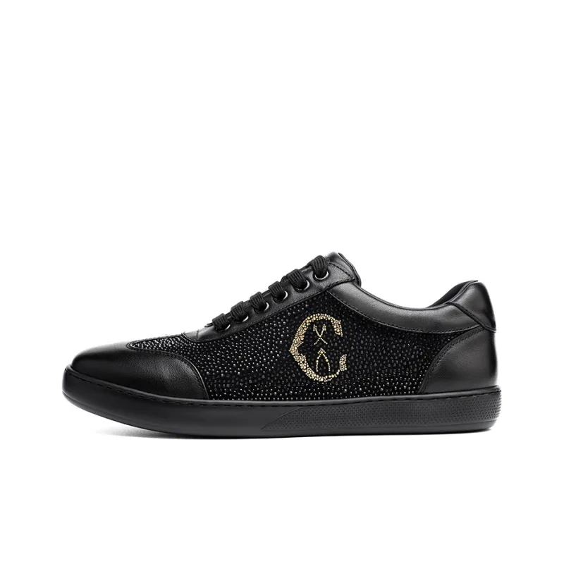 CHARRIOL Skateboard Shoes Men Low-Top Black-0