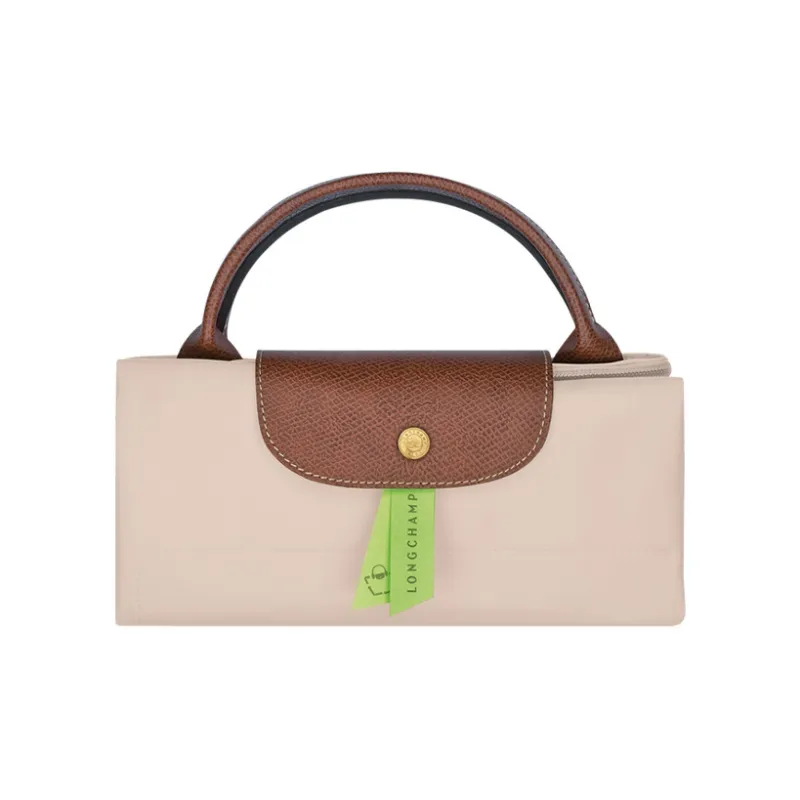 LONGCHAMP Canvas With Leather Trim Canvas Bag Travel Bag Handbag Extra Large Men's Beige-3