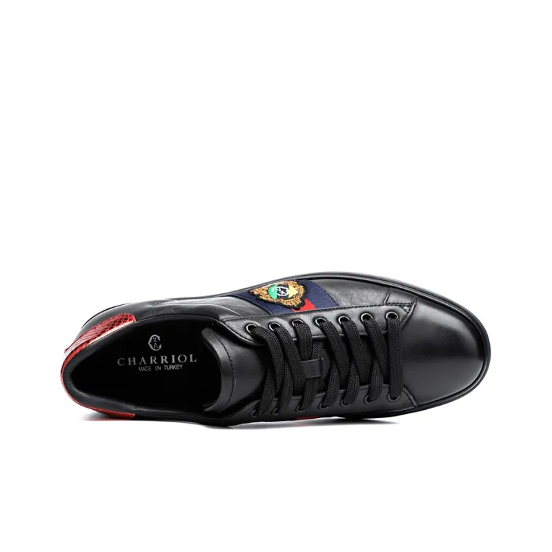 CHARRIOL Skateboard Shoes Men Low-Top Black-3