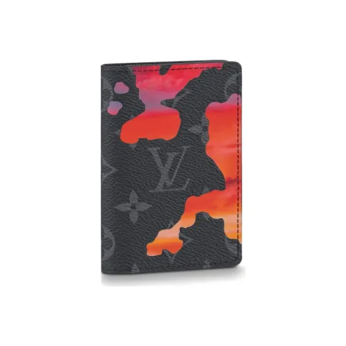 LOUIS VUITTON Pocket Organizer Sunrise Monogram Eclipse Black/Grey/Red Multi