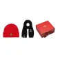 Red+Candy Canes Embroidery Black Scarf Box