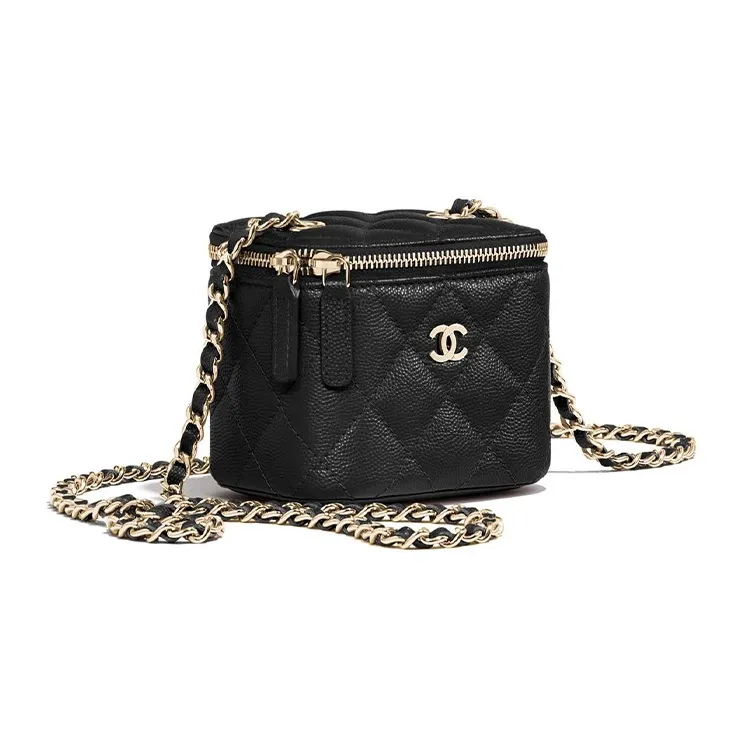 CHANEL Grain Embossed Cow Leather Box Bag, Crossbody Bag, Shoulder Bag Mini Women's Black-0