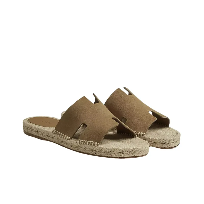 HERMES Antigua Odor Resistant Slide Slippers Men's Light Brown-3