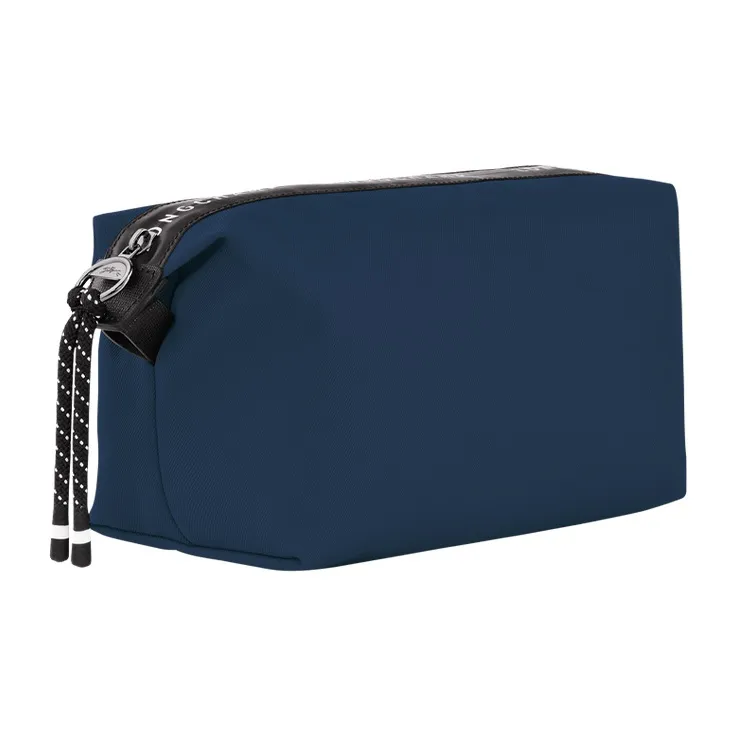 LONGCHAMP Le Pliage Energy Cow Leather Travel Bag Clutch Makeup Bag Men's Navy-3
