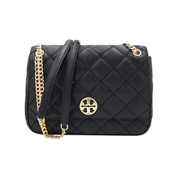 TORY BURCH TB Willa Leather Shoulder Bag, Crossbody Bag Tubas Women's Black