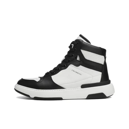 CHARRIOL Skateboard Shoes Men High-Top Black/White