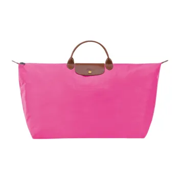 LONGCHAMP Le Pliage Canvas With Leather Trim Travel Bag Handbag Extra Large Men's Pink