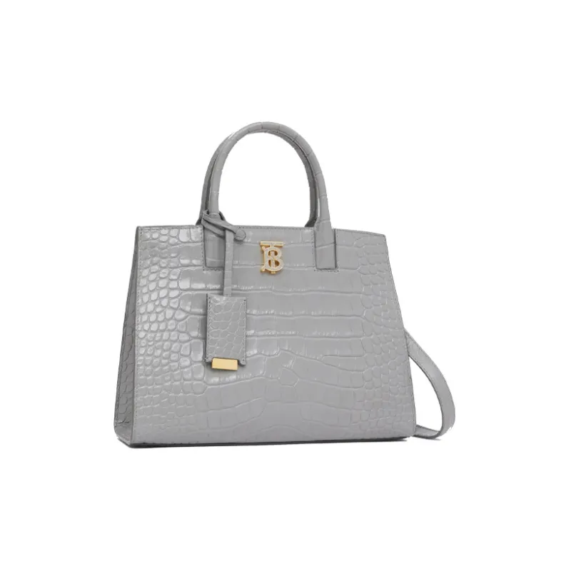 Burberry Frances Calfskin Tote Bag Shopping Bag Shoulder Bag Handbag Mini Women's Cloud Gray-1