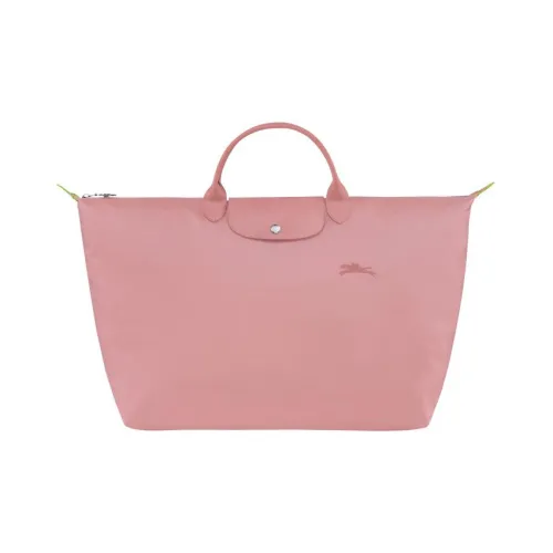 LONGCHAMP Le Pliage Green Recycled Canvas With Leather Trim Travel Bag Handbag Large Size Women's Pink