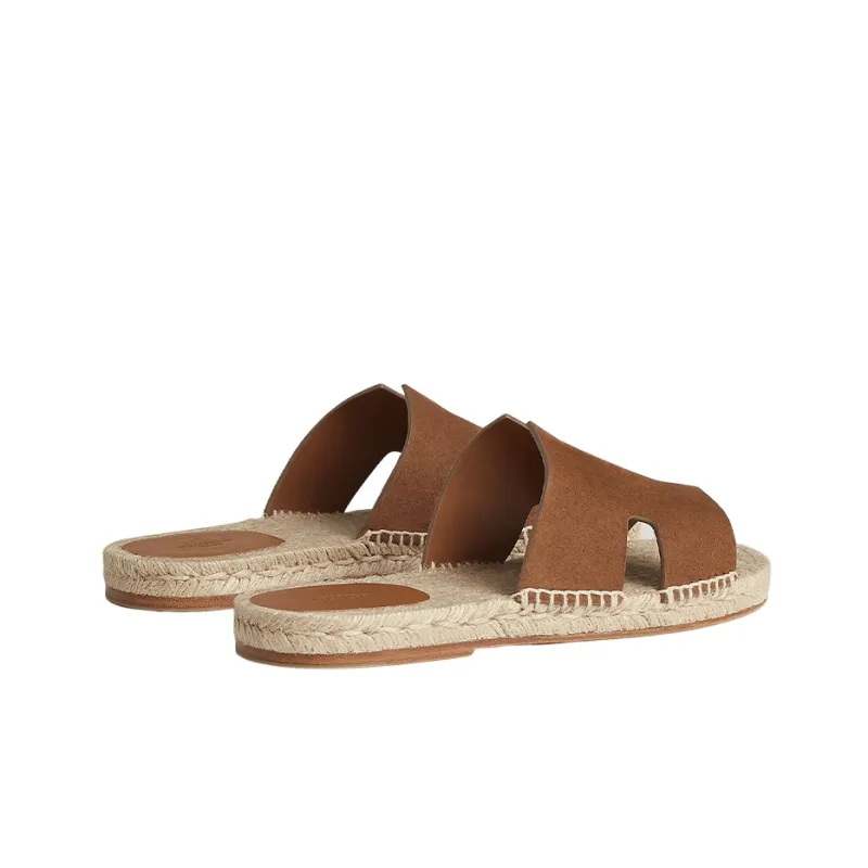 HERMES Antigua Slide Slippers Men's Brown-4
