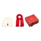 White+Christmas Socks Embroidery Red Scarf Box