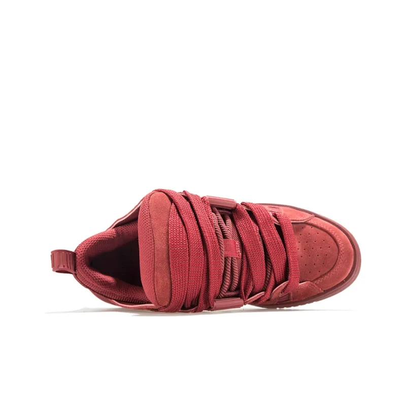 Palladium Skate Thin New Year Low Top Skateboard Shoes Women's Red-2