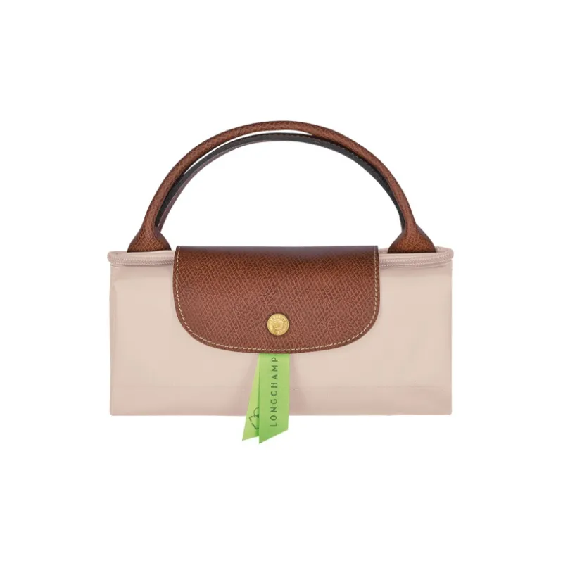 LONGCHAMP Le Pliage Canvas With Leather Trim Canvas Bag, Travel Bag, Handbag Tubas Women's Beige-3