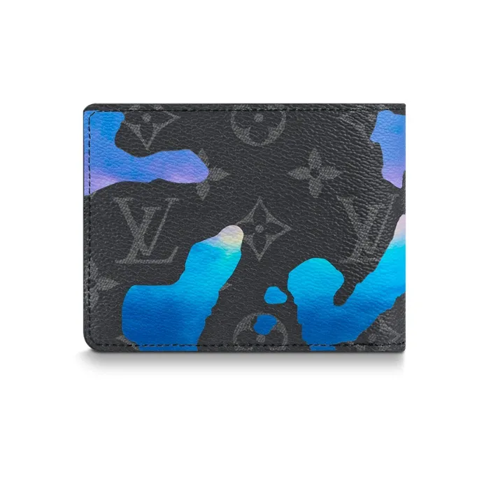 LOUIS VUITTON Multiple Wallet Sunrise Monogram Eclipse Black/Grey/Multi-1