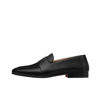 HERMES Ancora Loafers Men's Black