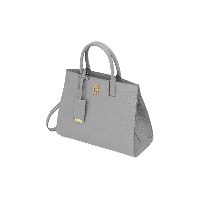 Burberry Frances Calfskin Tote Bag Shopping Bag Shoulder Bag Handbag Mini Women's Cloud Gray-2