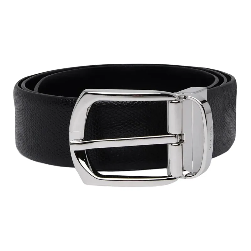 Ermenegildo Zegna Logo Detailed Reversible Buckle Belt-0