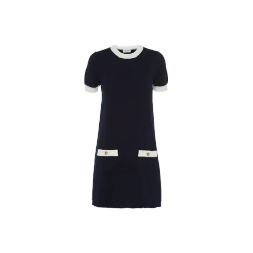 MIU MIU Short-Sleeved Dresses Women's Navy Blue