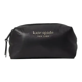 Kate Spade Everything Nylon Makeup Bag Medium Size Women's Black