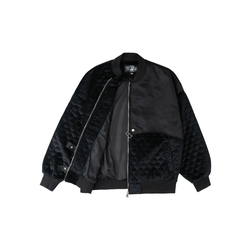 XINYINSU Baseball Collar Loose Fit Puffer Jacket Unisex-2