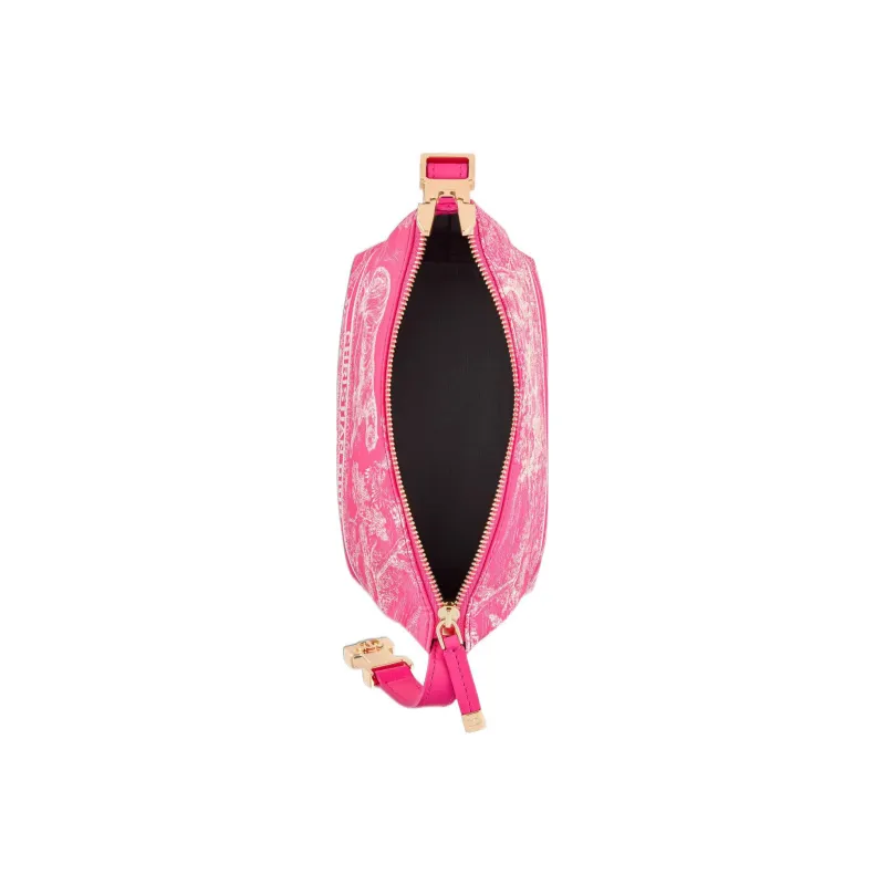 DIOR DiorTravel Embroidery Lunch Box Bag Handheld Handbag Small Size Women's Neon Pink-2
