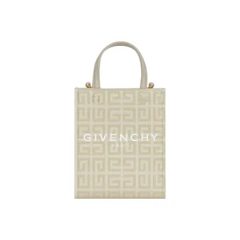 GIVENCHY Cow Leather Detail Tote Bag, Shopping Bag, Shoulder Bag, Crossbody Bag, Handbag Mini Women's Natural Beige