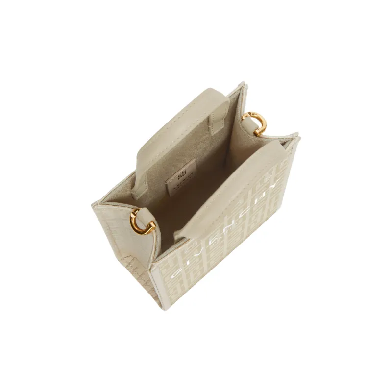 GIVENCHY Cow Leather Detail Tote Bag, Shopping Bag, Shoulder Bag, Crossbody Bag, Handbag Mini Women's Natural Beige-3