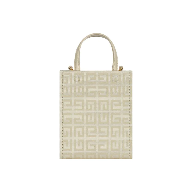 GIVENCHY Cow Leather Detail Tote Bag, Shopping Bag, Shoulder Bag, Crossbody Bag, Handbag Mini Women's Natural Beige-1