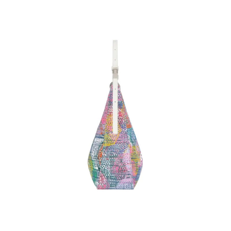 GIVENCHY BSTROY Collaboration Cut out Denim Underarm One Shoulder Handbag Small Size Women's Multicolor-1