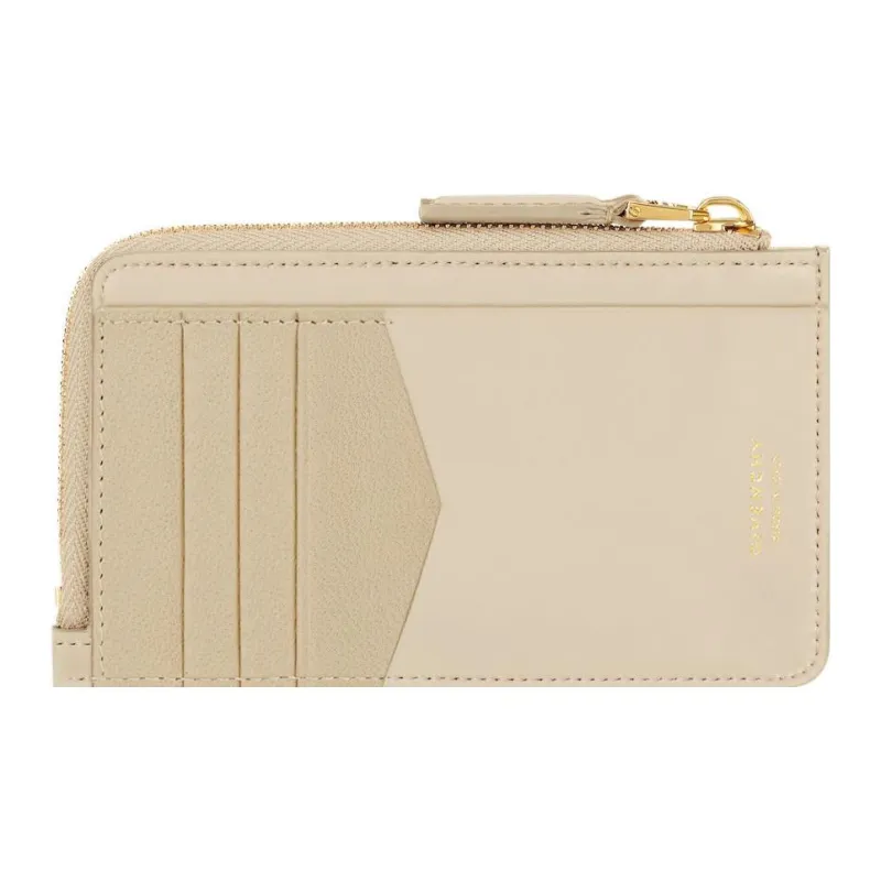 Givenchy Antigona Smooth Cow Leather Wallet, Card Holder Women's Beige-1