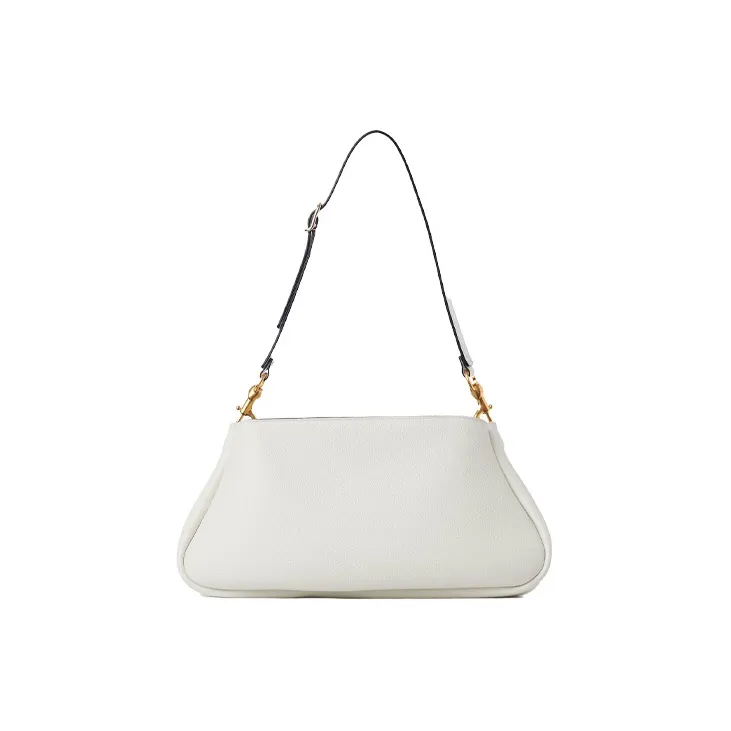 Chloe Marcie Grained Calfskin Handbag Clutch Shoulder Bag Women's White-1