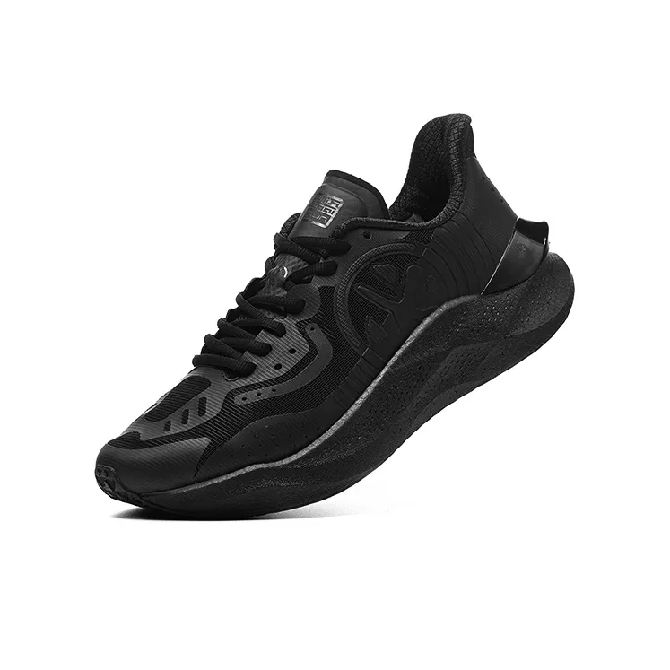 BMAI Cushioning Anti Slip And Wear Resistant Breathable Coverage Support Low Top Running Shoes Women's Knight Black-2